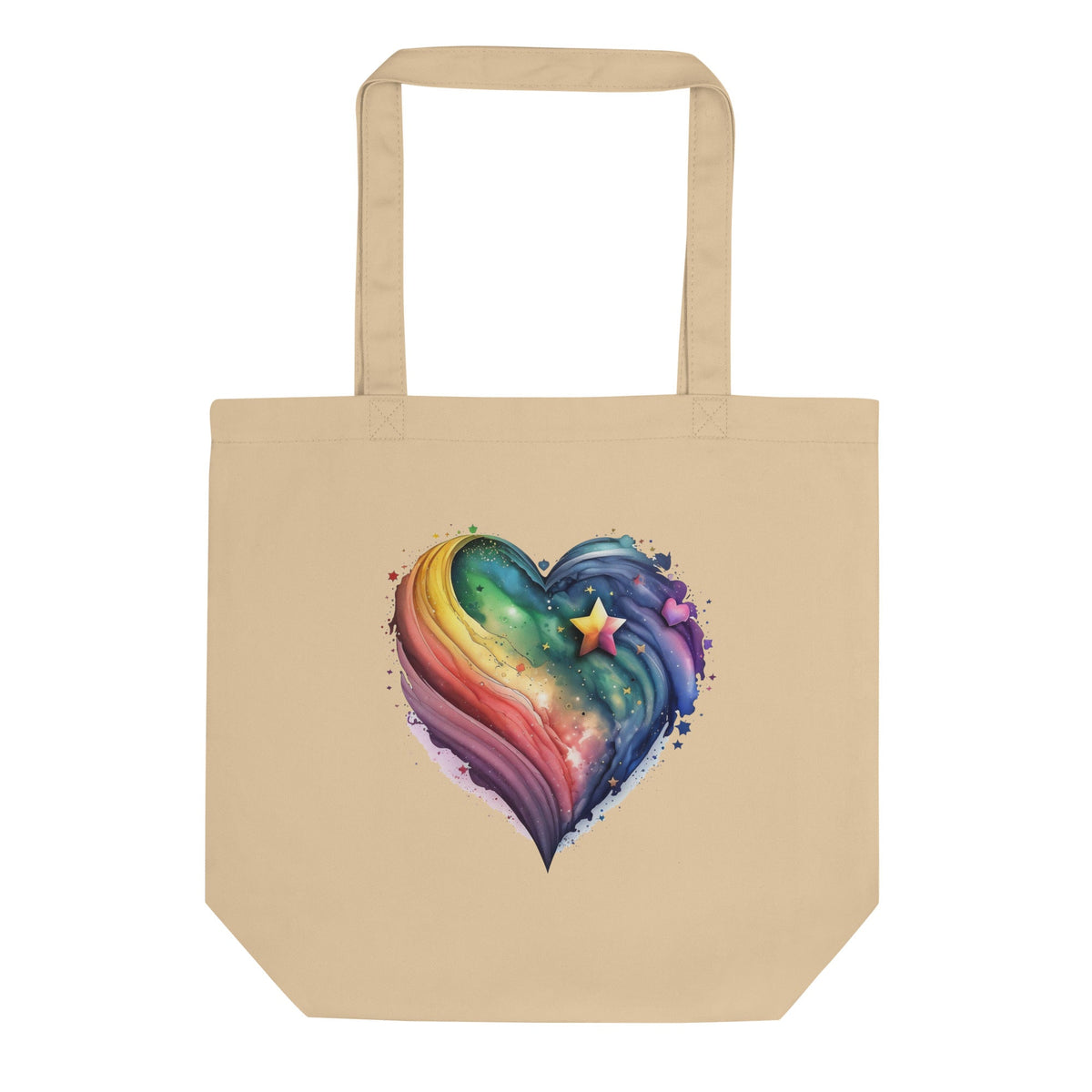 Rainbow Celestial Heart Eco Tote Bag