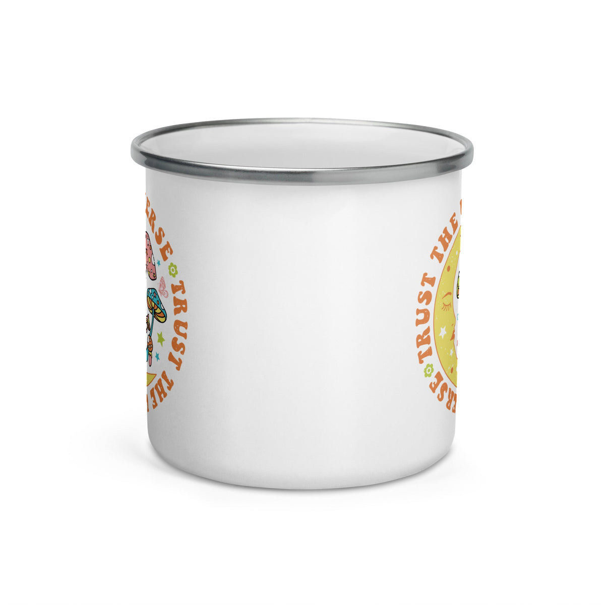 Trust The Universe Hot Chocolate Camping Enamel Mug