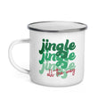 Jingle Jingle Jingle All The Way Christmas Hot Chocolate Camping Enamel Mug