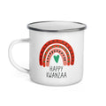Happy Kwanzaa Hot Chocolate Camping Enamel Mug