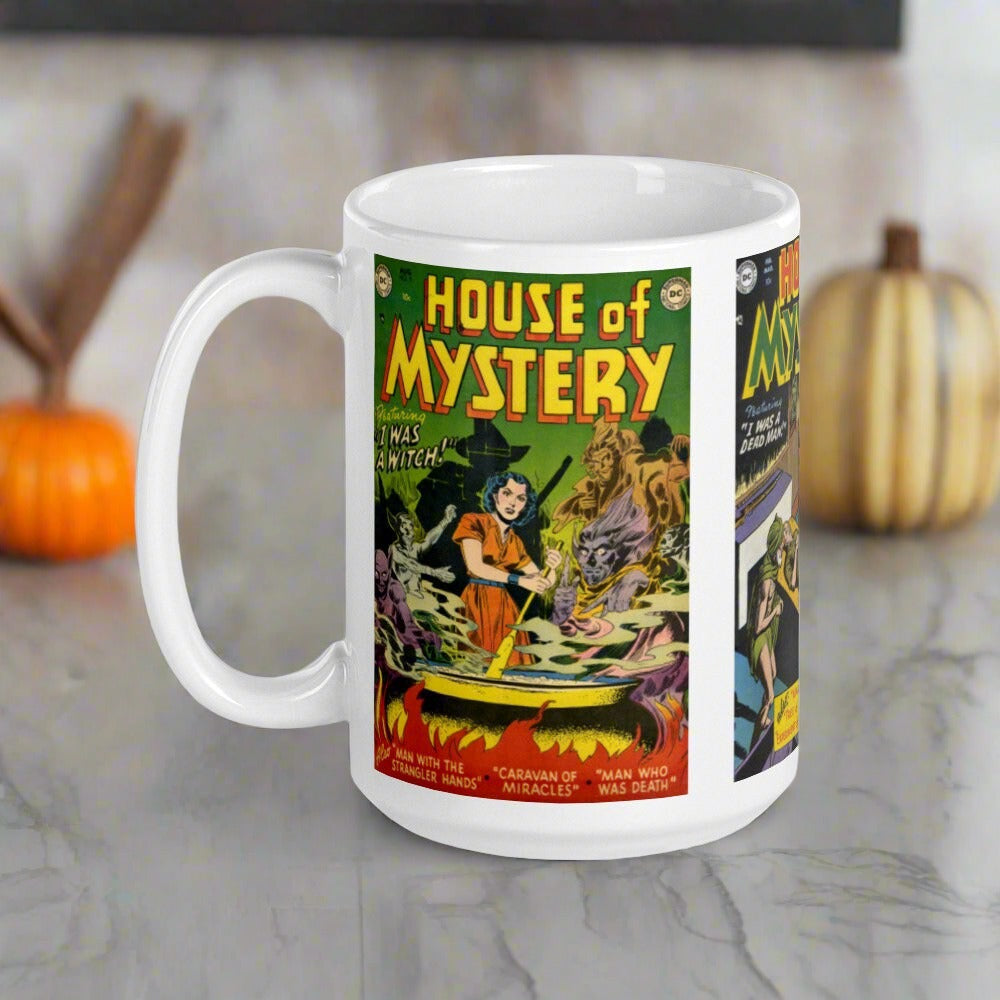 House Of Mystery Retro Gothic Comic Glossy Coffee Mug