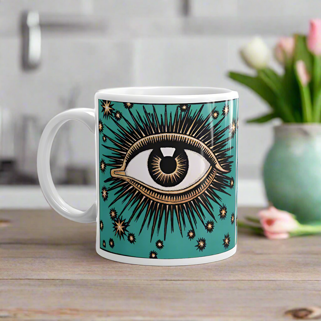 Celestial Third Eye Celestial Retro Glossy Coffee Mug