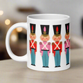 Christmas Toy Soldiers Mid-Century Retro Glossy Coffee Mug