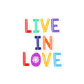 Live In Love Bubble-free sticker