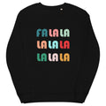 Fa La La La Christmas Retro Style Unisex Organic Sweatshirt