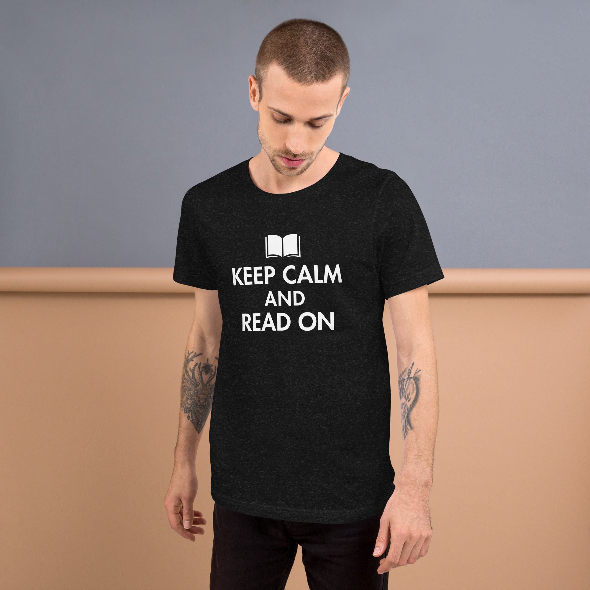 Keep Calm And Read On Unisex t-shirt