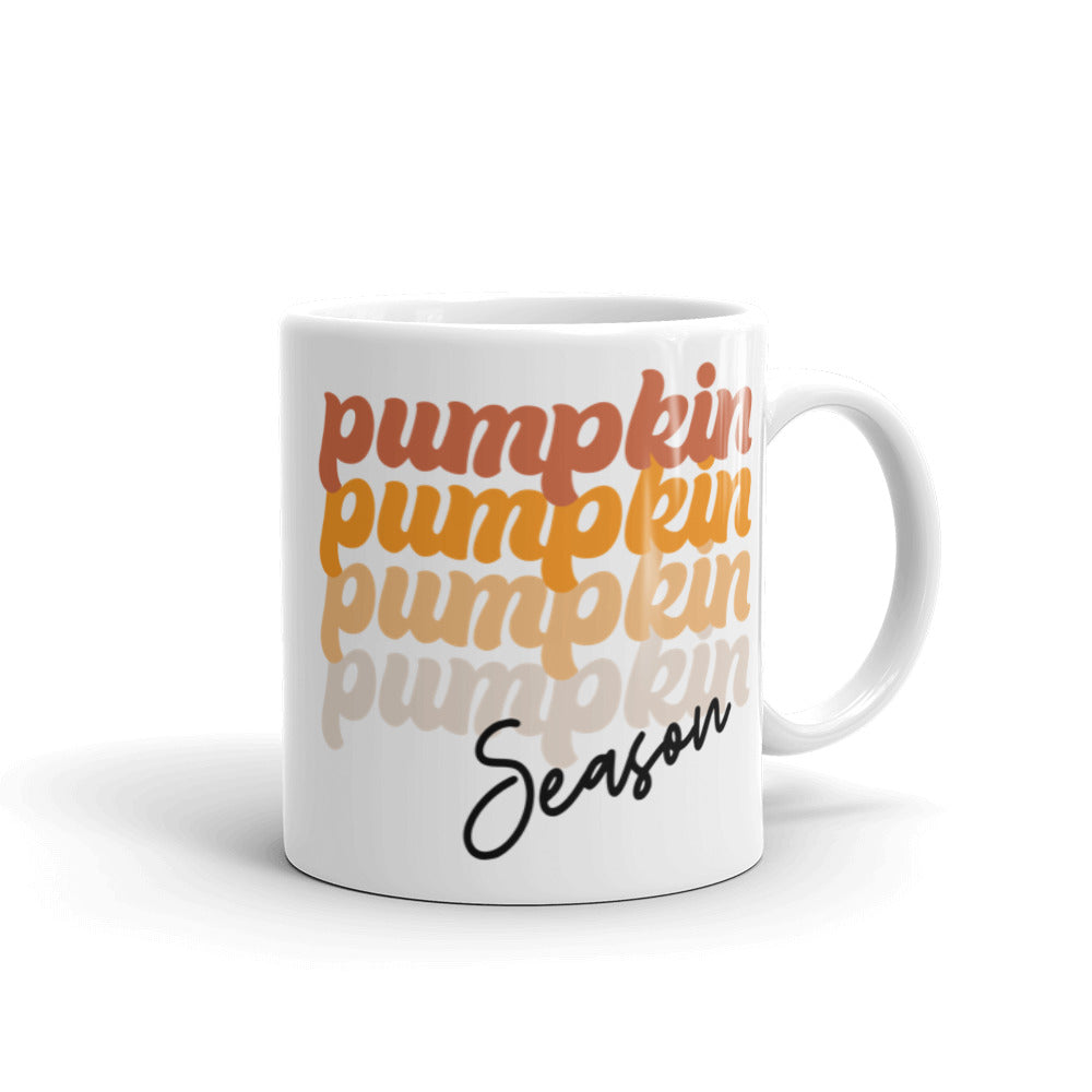 Pumpkin Season White Glossy Mug