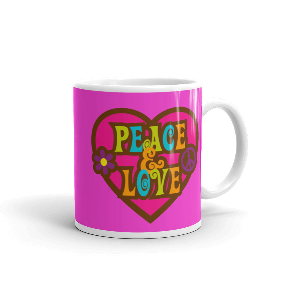 Peace & Love Glossy Mug