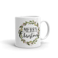 Merry Christmas Wreath Christmas Glossy Mug