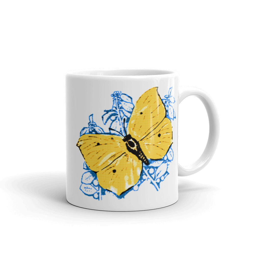 Ukrainian Butterfly Glossy Mug