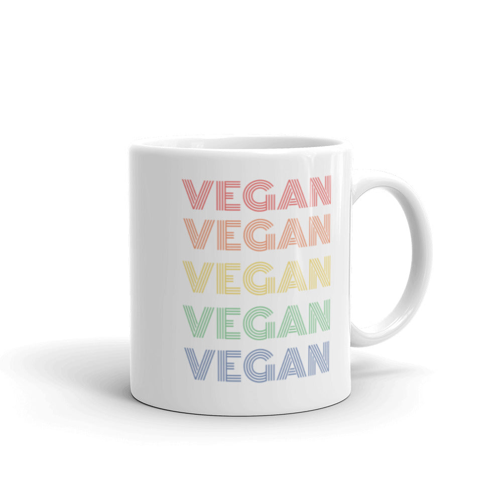 Vegan Rainbow Glossy Coffee Mug