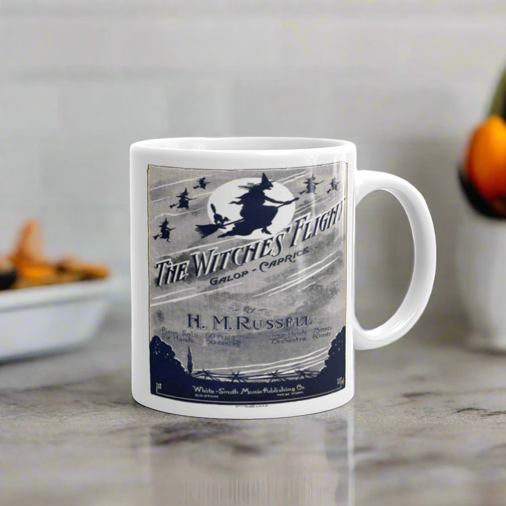 The Witches Flight Retro Halloween Coffee Mug
