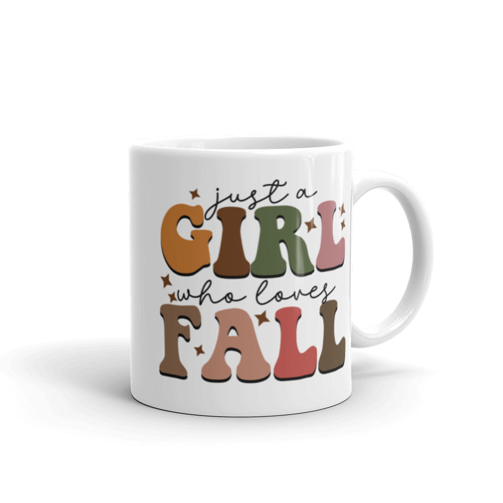 Just A Girl Who Loves Fall Autumn Glossy Mug