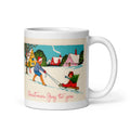 Victorian Christmas Joy To You Retro Christmas Print Glossy Mug