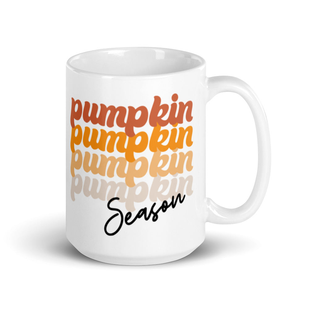 Pumpkin Season White Glossy Mug