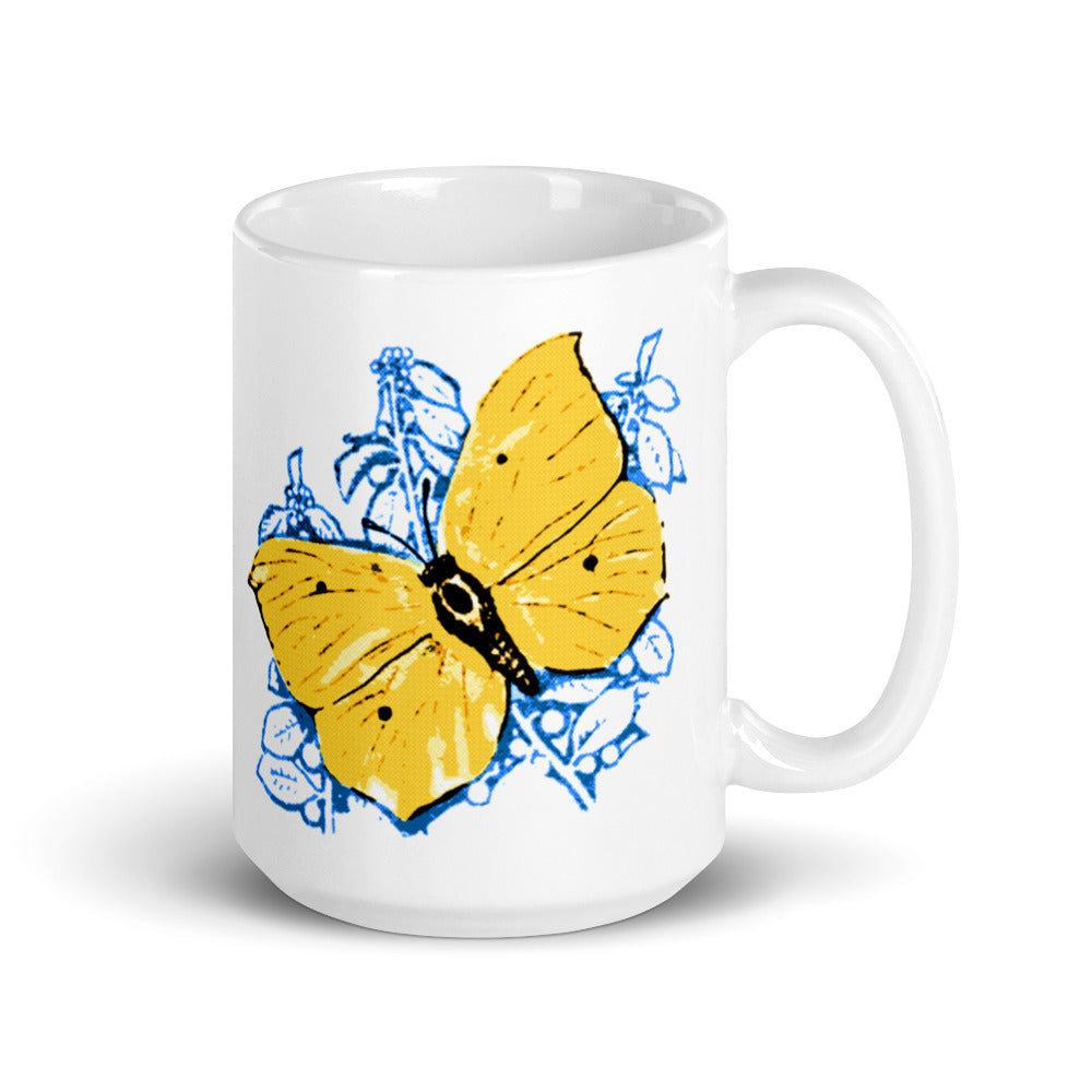 Ukrainian Butterfly Glossy Mug