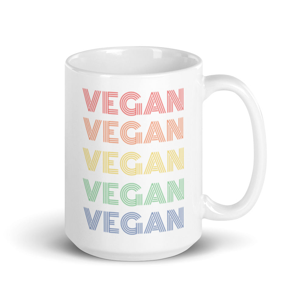 Vegan Rainbow Glossy Coffee Mug