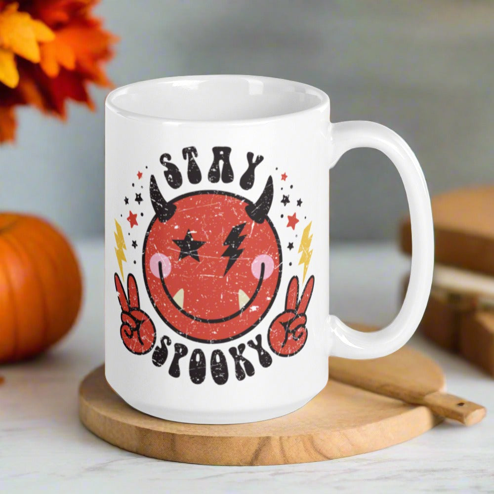 Cute Devil Stay Spooky Halloween Mug