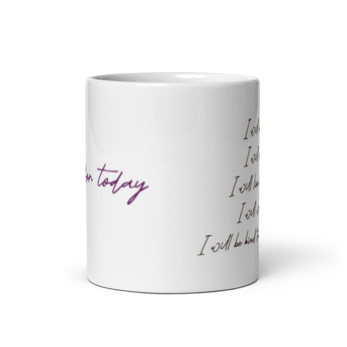Just for Today Reiki Principle White Glossy Mug