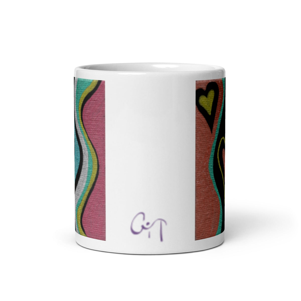 Love Finds A Way - Original Artwork by Caden Caraco on White Glossy Mug - Available in 12, 15, and 20 Ounces