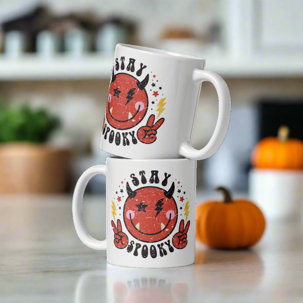 Cute Devil Stay Spooky Halloween Mug