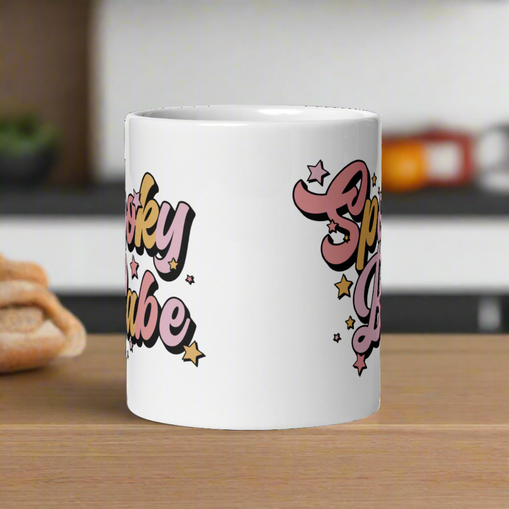 Spooky Babe Stars Halloween Glossy Mug
