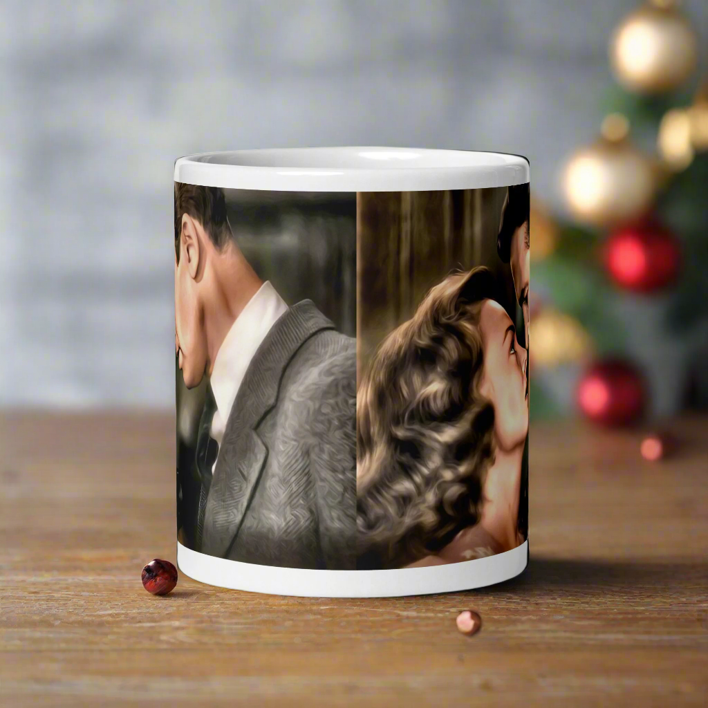 It's A Wonderful Life George and Mary Bailey Christmas Glossy Coffee Mug