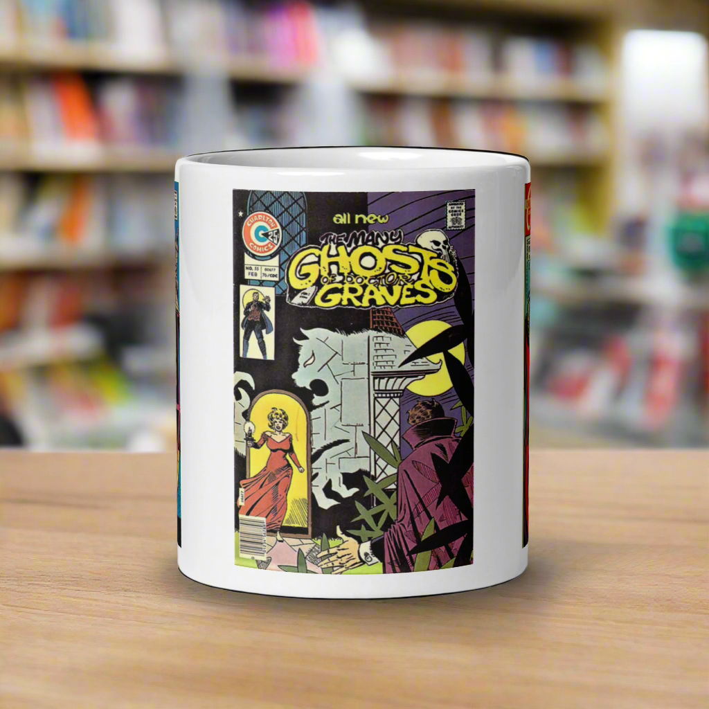 The Many Ghosts of Dr. Graves Vintage Horror Comic Book Cover Halloween Glossy Coffee Mug