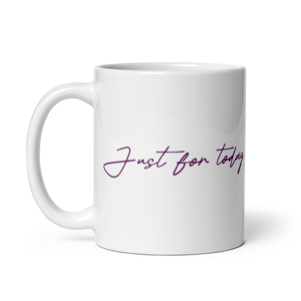 Just for Today Reiki Principle White Glossy Mug