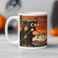 Fortune Telling Cake Set Retro Vintage Halloween Print Glossy Coffee Mug
