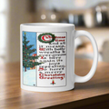Christmas Greetings Poem Glossy Coffee Mug