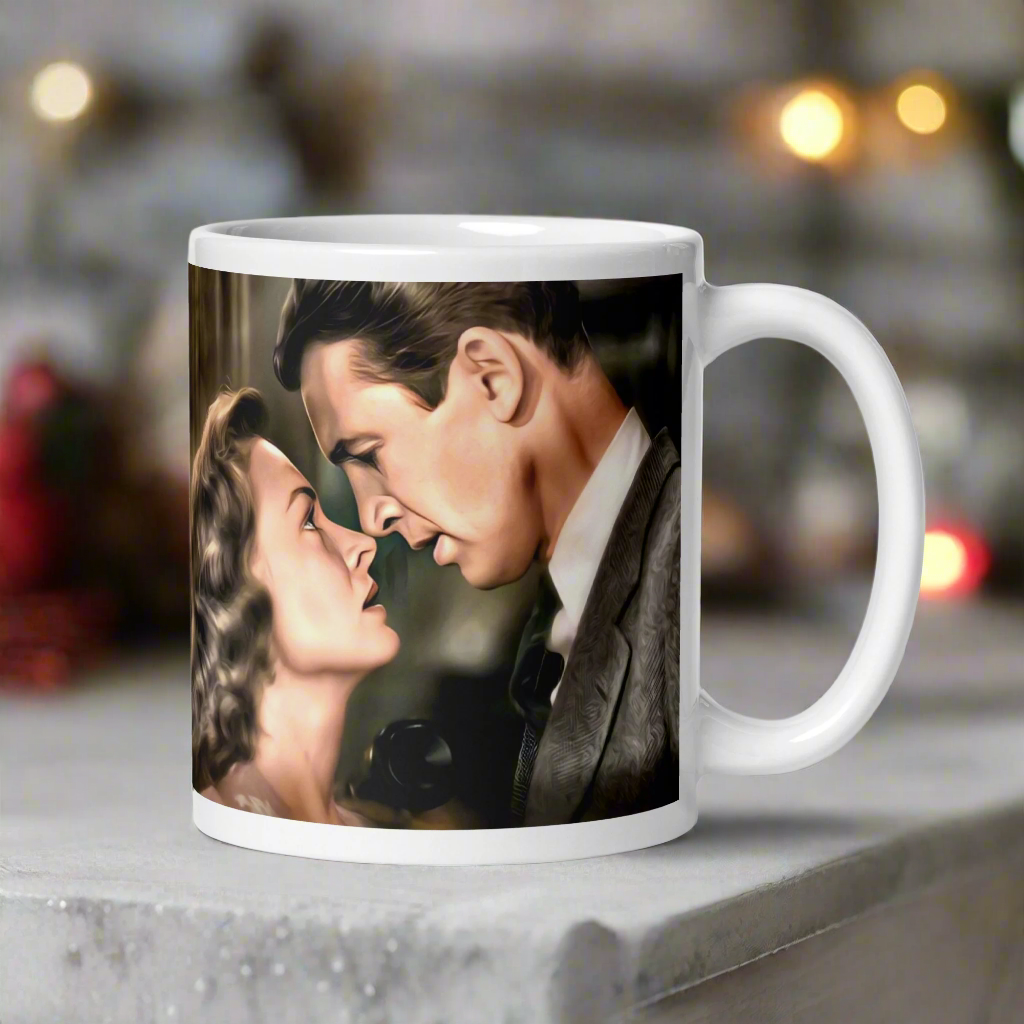 It's A Wonderful Life George and Mary Bailey Christmas Glossy Coffee Mug