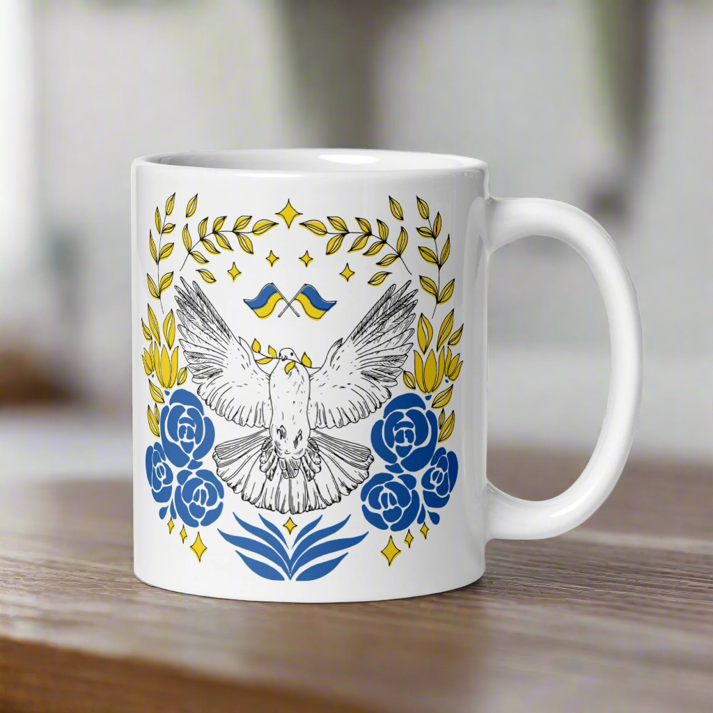 Dove Of Peace For Ukraine Coffee Mug