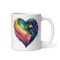 Rainbow Heart Celestial Glossy Coffee Mug