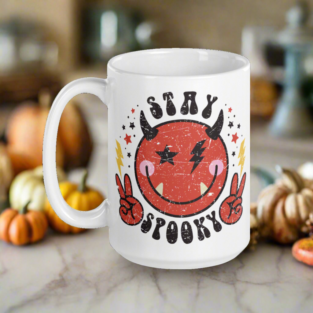 Cute Devil Stay Spooky Halloween Mug