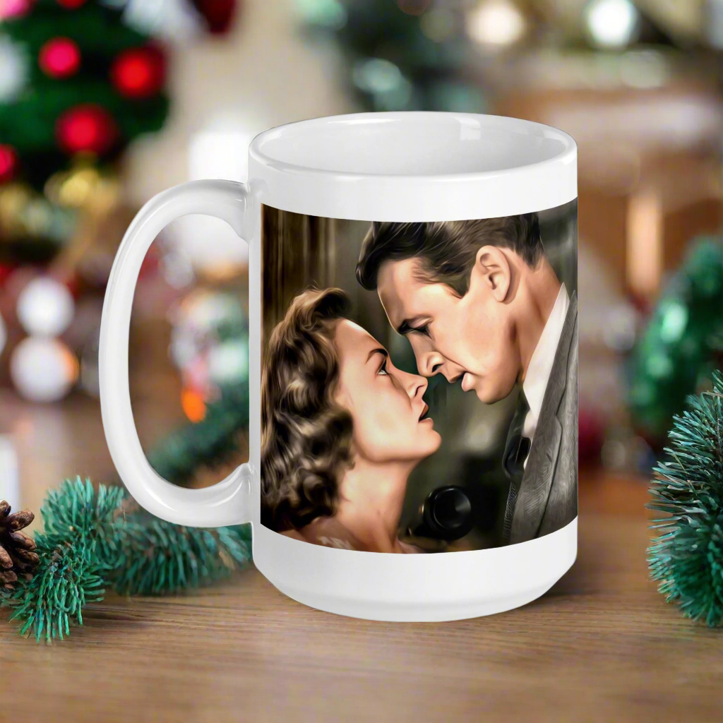 It's A Wonderful Life George and Mary Bailey Christmas Glossy Coffee Mug
