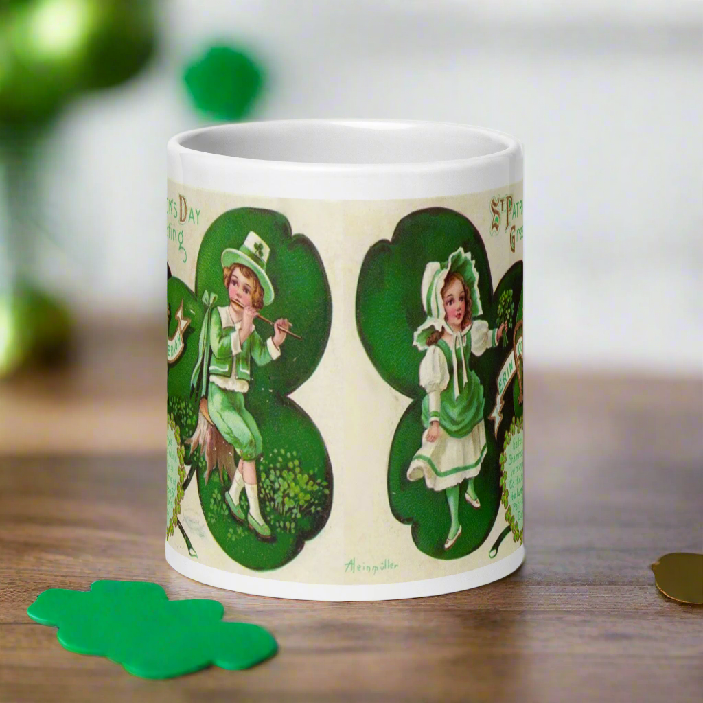 St. Patrick's Day Erin Go Bragh Vintage Irish Print Coffee Mug