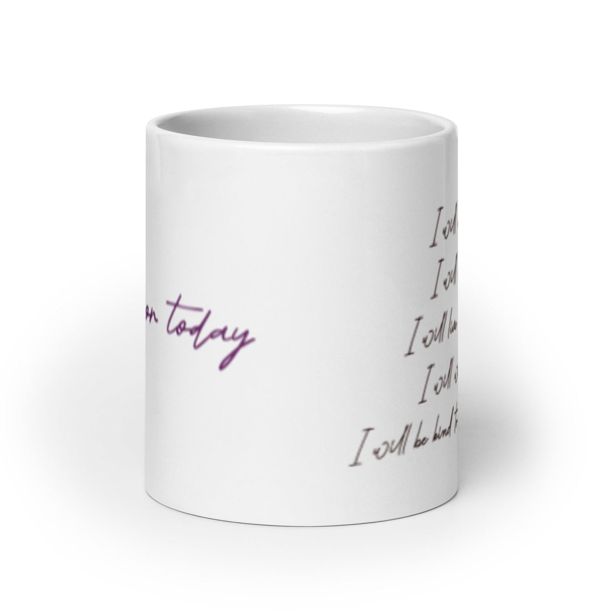 Just for Today Reiki Principle White Glossy Mug