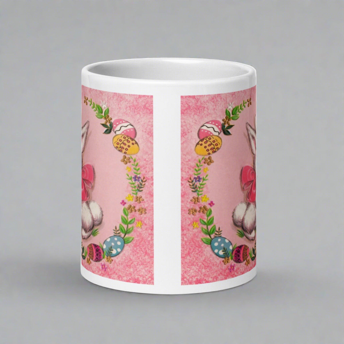 Spring Bunny 1950s Retro Easter Kitsch Glossy Coffee Mug