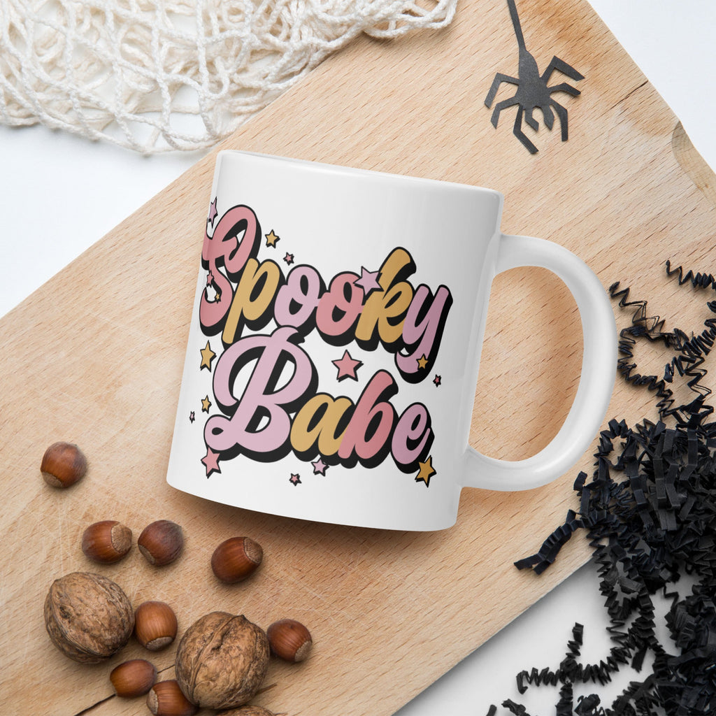 Spooky Babe Stars Halloween Glossy Mug