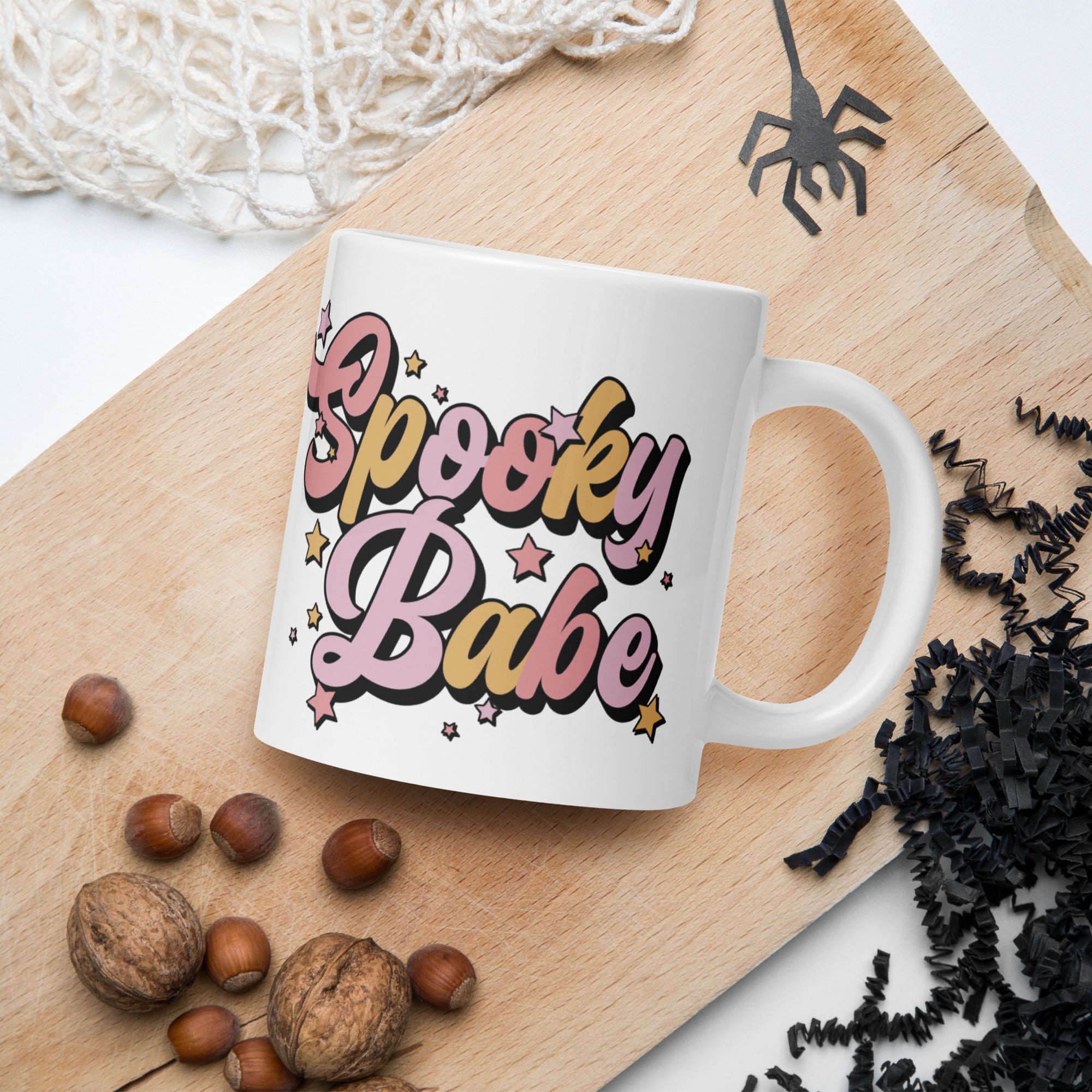 Spooky Babe Stars Halloween Glossy Mug