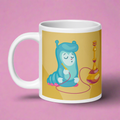 Alice In Wonderland Caterpillar White Glossy Coffee Mug Ceramic Cup