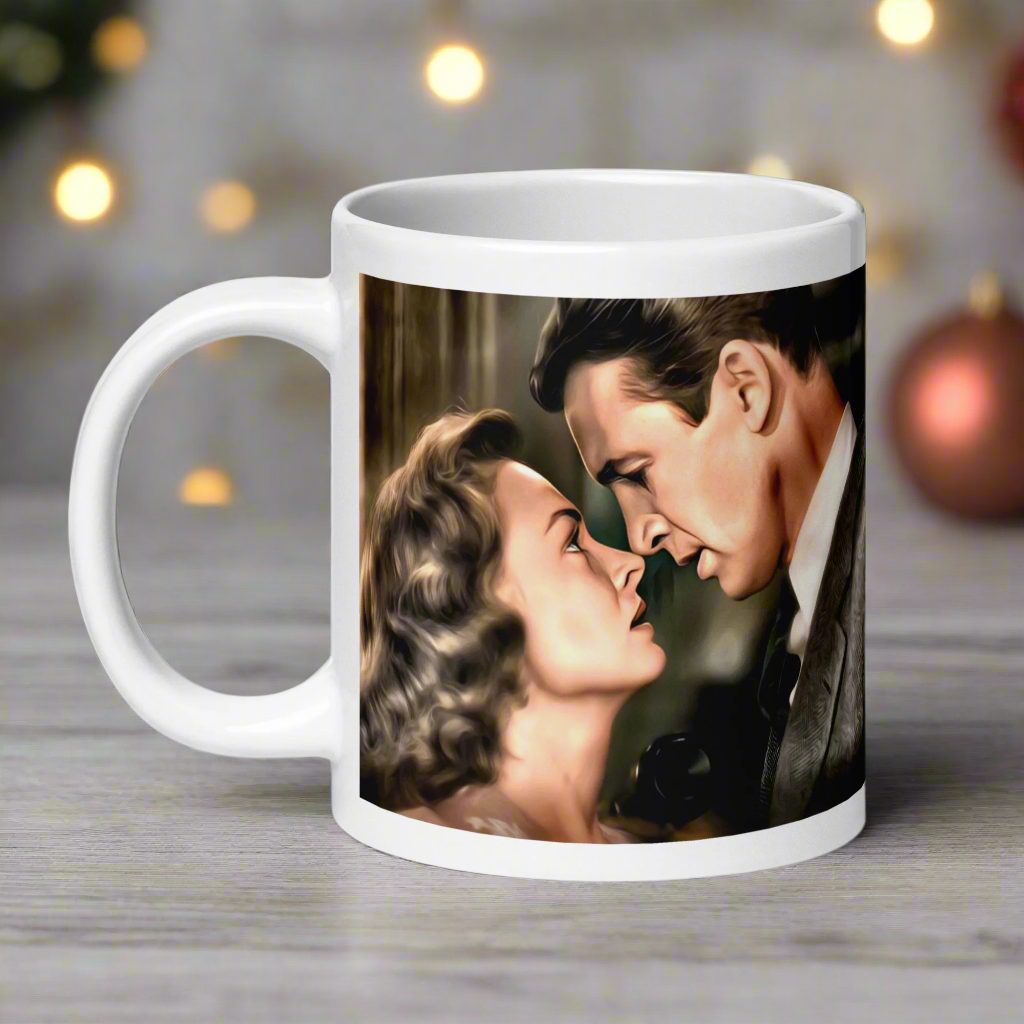 It's A Wonderful Life George and Mary Bailey Christmas Glossy Coffee Mug