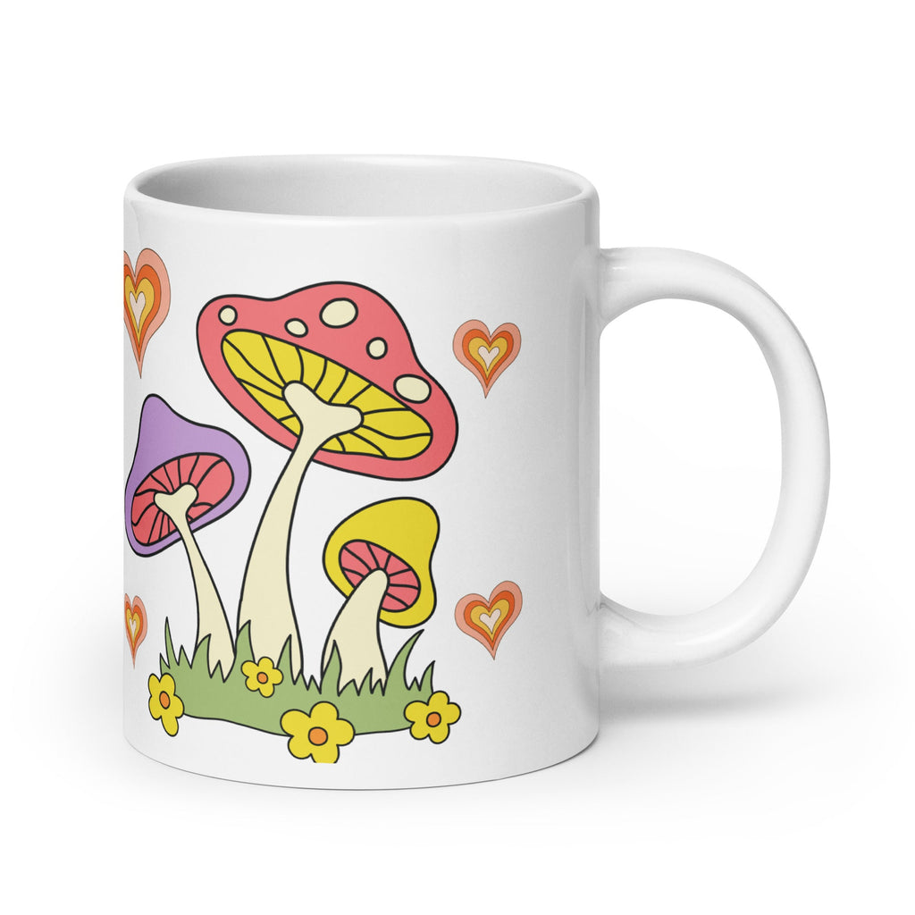 70s Retro Mushroom Coffee Mug Glossy Ceramic Mug