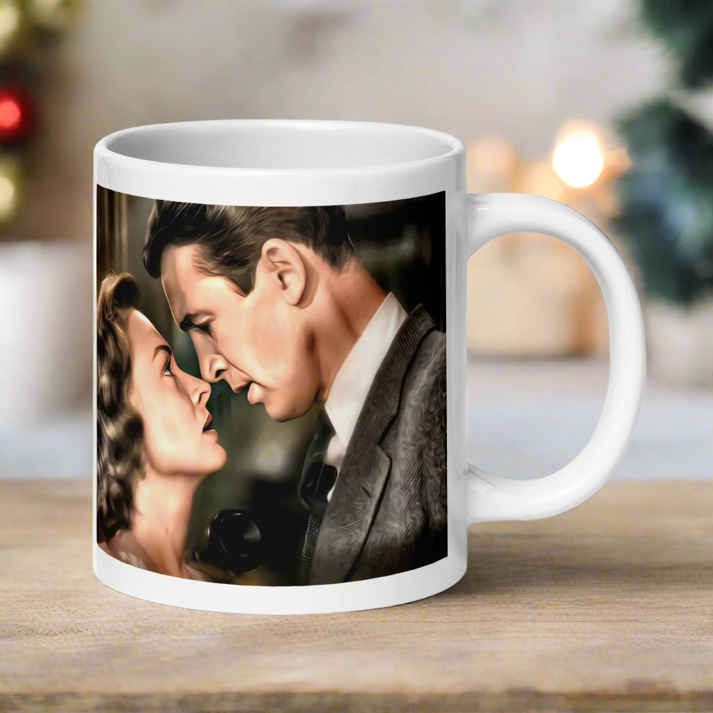 It's A Wonderful Life George and Mary Bailey Christmas Glossy Coffee Mug