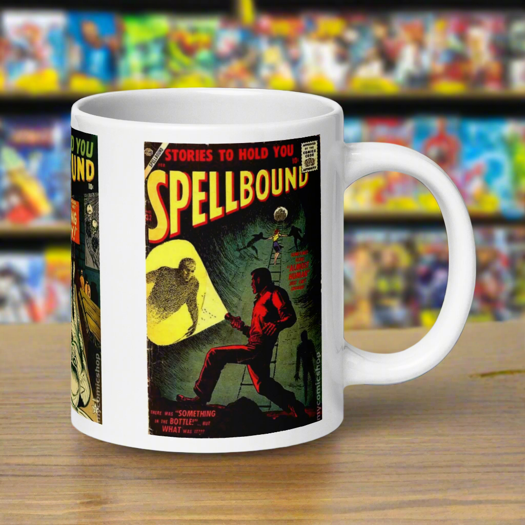 Stories To Hold You Spellbound Retro Vintage Comic Book Covers Halloween Glossy Coffee Mug