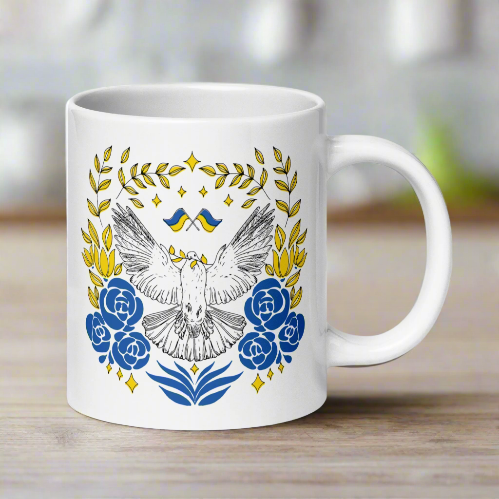 Dove Of Peace For Ukraine Coffee Mug