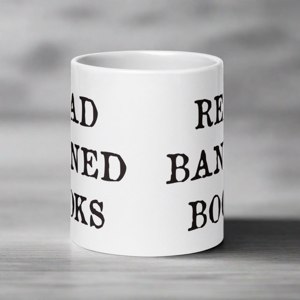 Read Banned Books Ceramic Coffee Mug