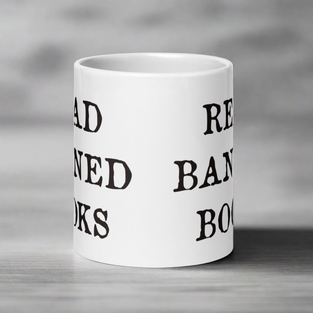 Read Banned Books Ceramic Coffee Mug